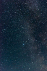 Starry night sky in duck mountain provincial park