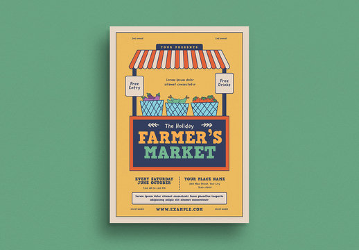 Farmers Market Event Graphic Flyer Layout