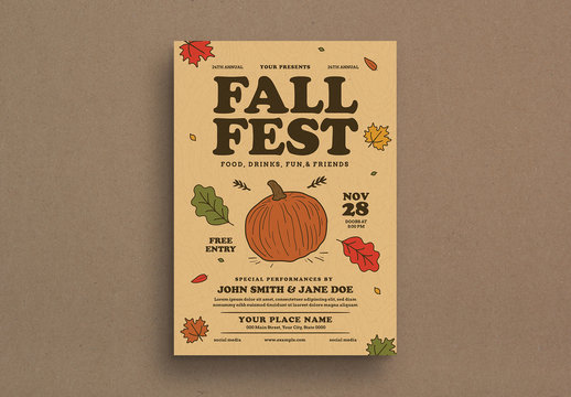 Fall Festival Event Graphic Flyer Layout