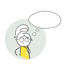 woman with speech bubble