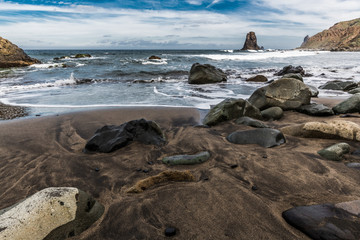 Low tide on the Atlantic ocean