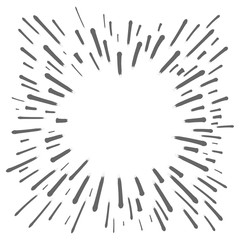 Obraz premium Star burst doodle, hand drawn explosion frame