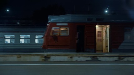 Commuters or pasengers travel luggage on platform