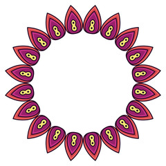 Isolated mandale circle vector design