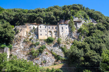 Fototapeta na wymiar The Hermitage of Greccio Sanctuary in Italy