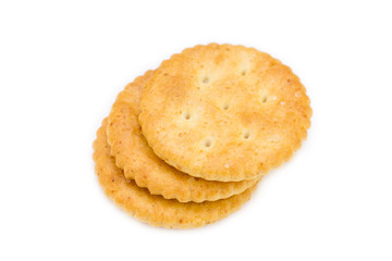 Dry cracker isolated on white background