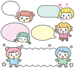 吹き出し　かわいい　子供