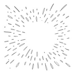 Obraz premium Star burst doodle, hand drawn explosion frame