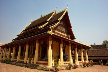 Wat Si Saket Buddhist Temple in Vientiane Laos