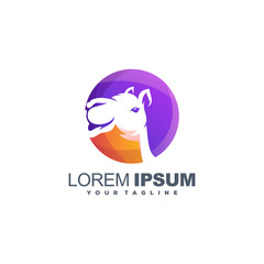 Obraz premium awesome camel gradient logo design
