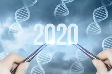 The concept new 2020 year in medicine