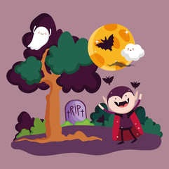 Naklejka premium trick or treat - happy halloween