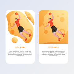 Aplication Mobile Page template of Sport. Modern flat design concept of web page design for website and mobile website. Easy to edit and customize. Vector illustration.