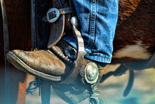 cowboy boots and spurs
