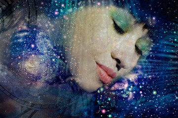 Woman ,space, universe and time