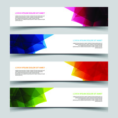 Naklejka premium Vector Abstract banner web template