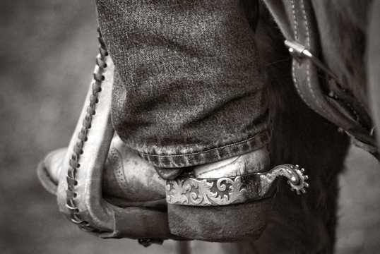 cowboy boot an spur