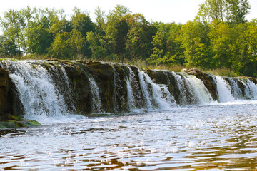 widest waterfall in Europe - Venta, Kuldiga, Latvia