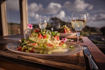 Light Salad with White Wine