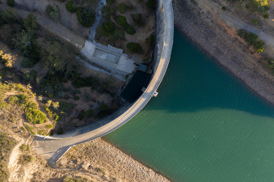 Barragem da bravura, Bravura dam, Alragve, Portugal. Aerial drone wide view