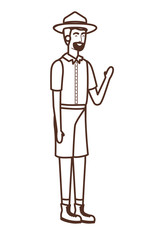 Forest ranger man cartoon design vector illustration