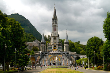 Basilica of the Immaculate Conception in Lourdes, France