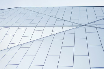 Modern building metallic facade. 