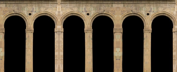 elements of architectural decorations of buildings, windows, arches and columns. Оn the streets in Georgia in public places.