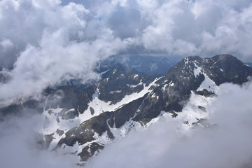 Fototapeta na wymiar The High Tatra Mountains, view from Lomnicky peak.