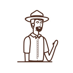 Forest ranger man cartoon design vector illustration