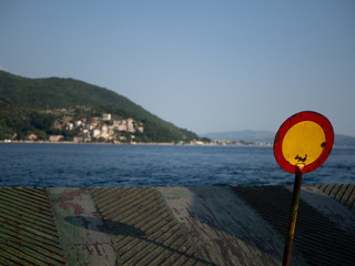 Ferry ride in the Adriatic Sea Montenegro