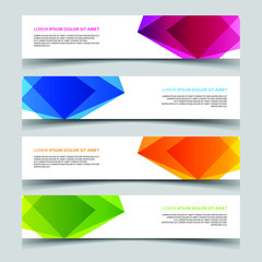Fototapeta premium Vector Abstract banner web template