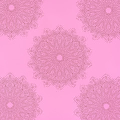 Seamless pattern with mandala element. Vintage decorative elements.  Islam, Arabic, Indian, Ottoman motifs.