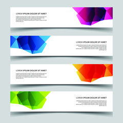 Naklejka premium Vector Abstract banner web template