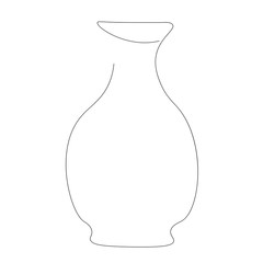 Vase silhouette on white background vector illustration