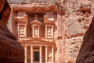 The Treasury one of the most elaborate temples in Petra.
