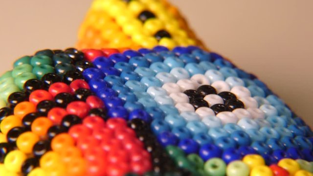 Macro image of a colorful beads called chaquira