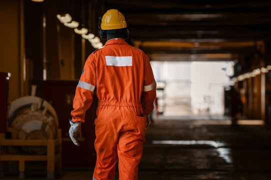 Worker at the oil platform