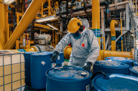 Employee working in FPSO vessel