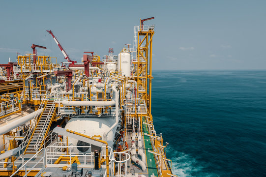 Topside view of deck and ocean
