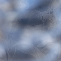 Floral vintage seamless pattern on blue background