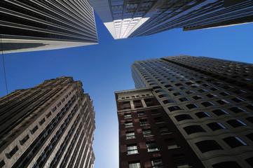 Fototapeta na wymiar skyscrapers in san francisco financial district