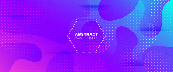 Violet Abstract Shapes. Geometric Background. 