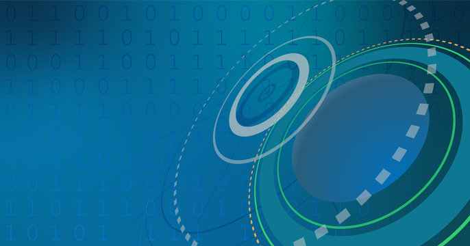 High tech background with wheels and binary code. Great resource for any type of layout that involves technology and the latest tech.