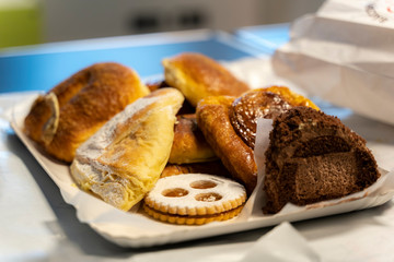 fresh and delicious cakes and sweets from a bakery