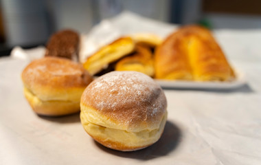fresh and delicious carneval cakes and sweets from a bakery