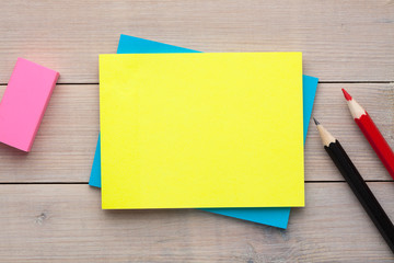 Blank Yellow Note For Add Text Message