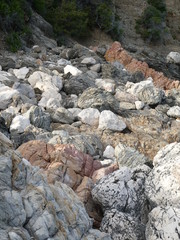 Fototapeta na wymiar Volcanic stones on Sardinia island