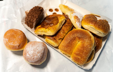 fresh and delicious cakes and sweets from a bakery