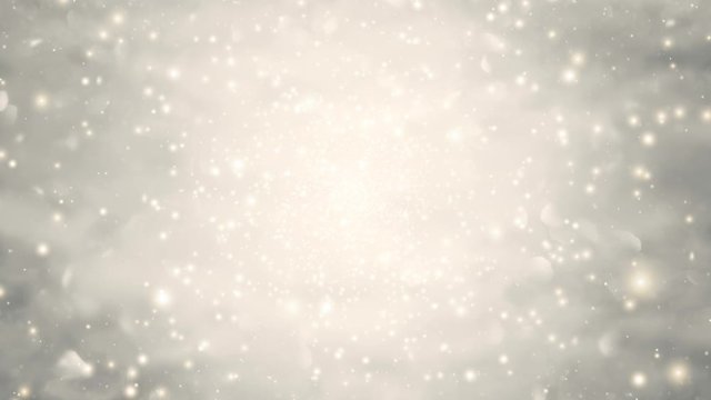 Silver gold abstract Christmas bokeh copy space background.